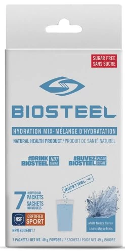 BioSteel High-Performance Sports Hydration Mix (7 Count) -Hockey Shop 630617 CAN 20Biosteel Hydration 20Mix White 20Freeze 7CT Front