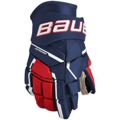 Bauer Supreme M5 Pro Gloves - SENIOR -Hockey Shop Bauer Supreme M5 Pro Gloves NavyRedWhite